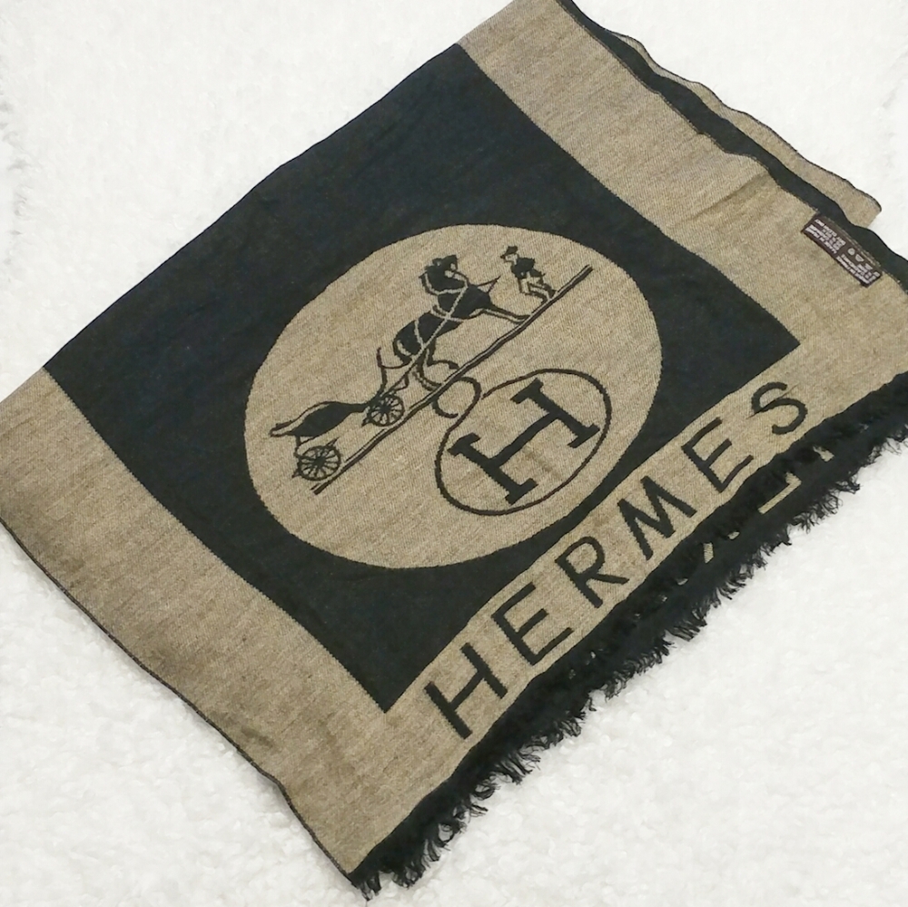 Hermés Cashmere and Silk Scarf